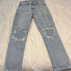 American Eagle Outfitters Light Blue Ripped Jeans